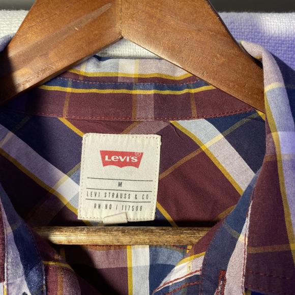 Levis - Men - Button Down Shirt - Plaid - Medium - - Picture 2 of 9